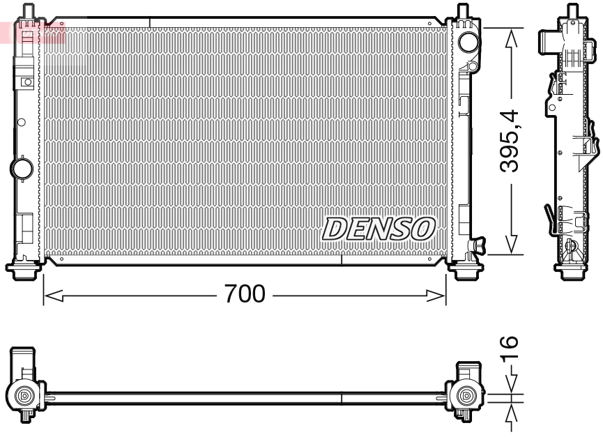 Радиатор охлаждение двигателя DENSO DRM06039