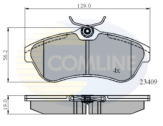 Комплект тормозных колодок дисковый тормоз COMLINE CBP01146