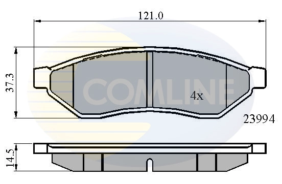 Комплект тормозных колодок дисковый тормоз COMLINE CBP01190