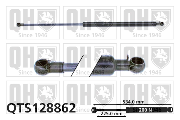 Газовая пружина крышка багажник QUINTON HAZELL QTS128862