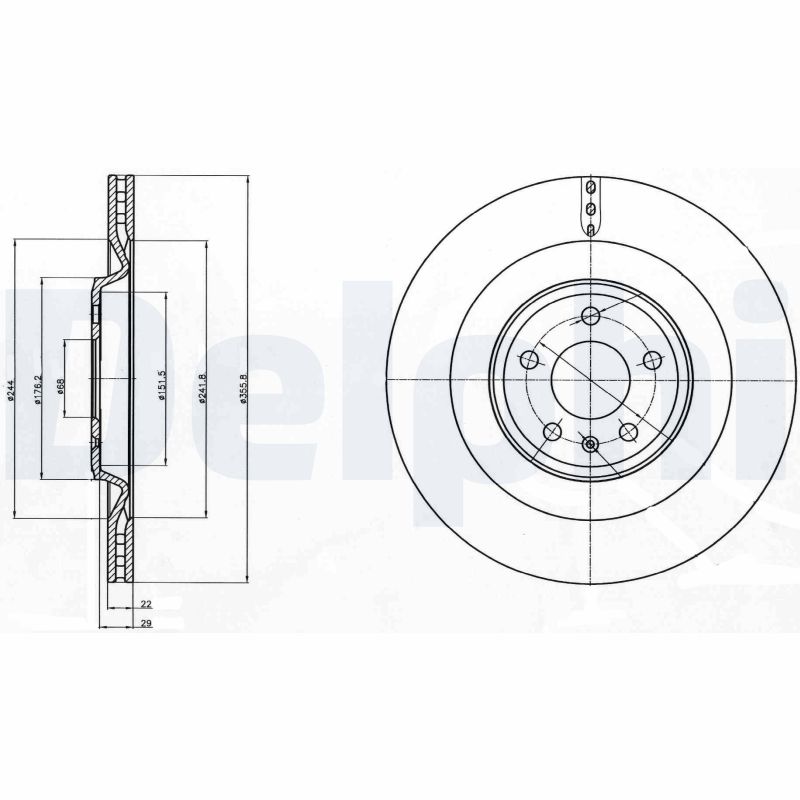 Тормозной диск DELPHI BG4387C