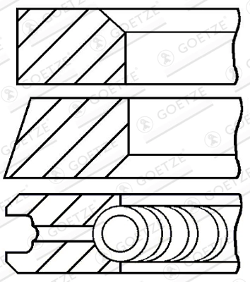 Комплект поршневых колец GOETZE ENGINE 08-123400-30