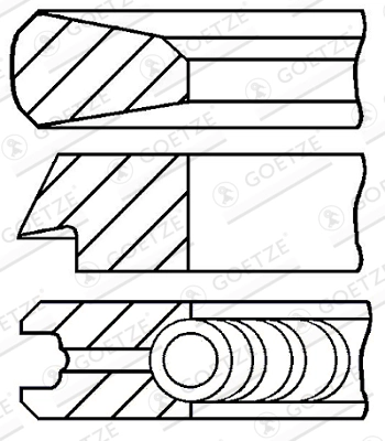 Комплект поршневых колец GOETZE ENGINE 08-119807-00