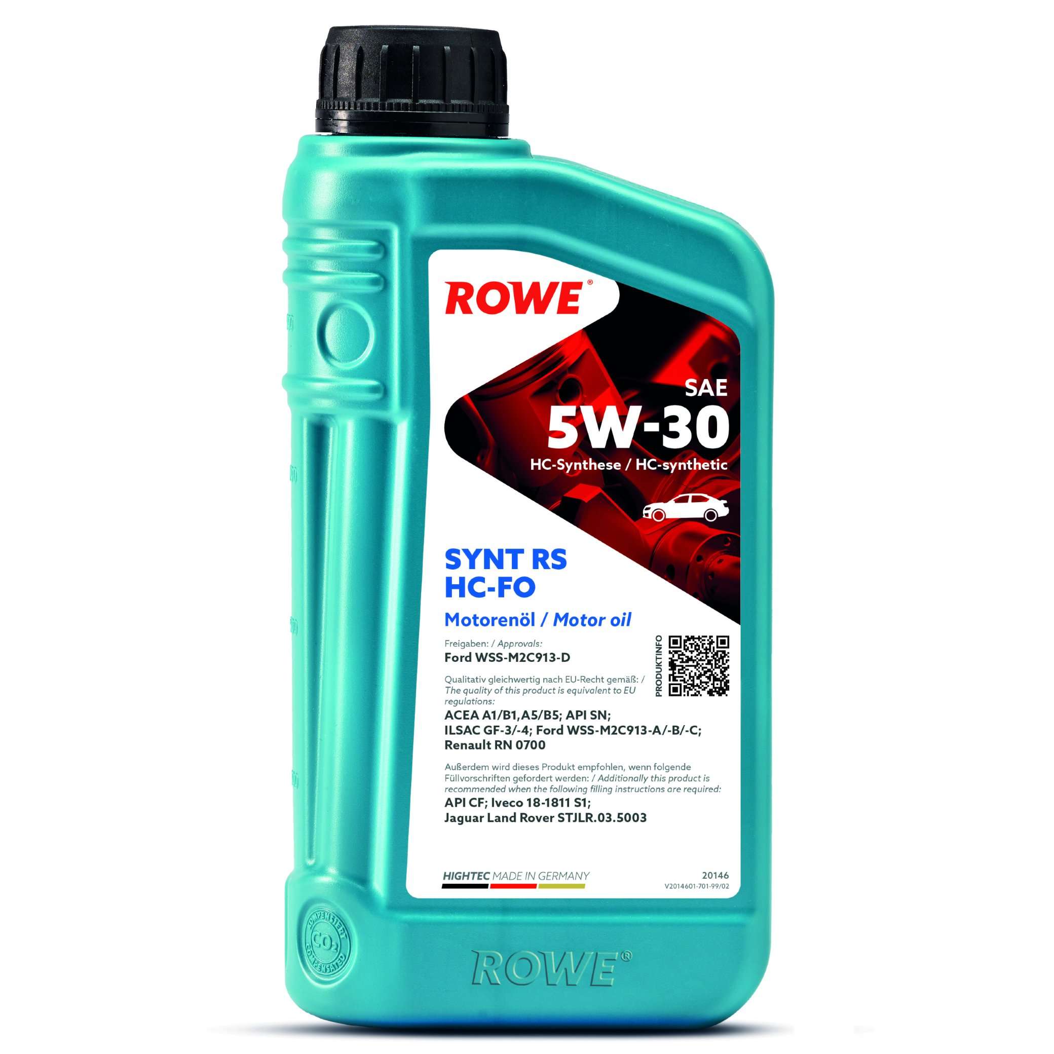 Моторное масло hightec synt rs sae 5w-30 hc-fo (20146) ROWE 20146-0010-99