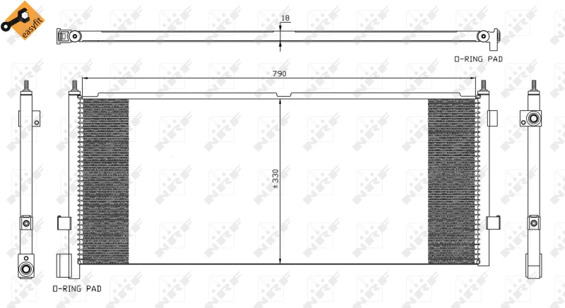 Конденсатор кондиционер easy fit NRF 35891