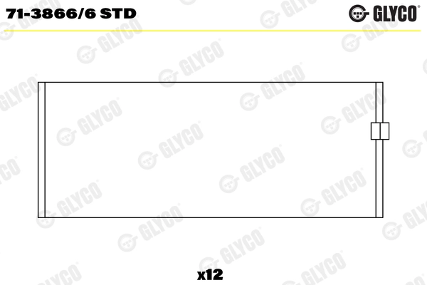 Шатунный подшипник GLYCO 71-3866/6 STD