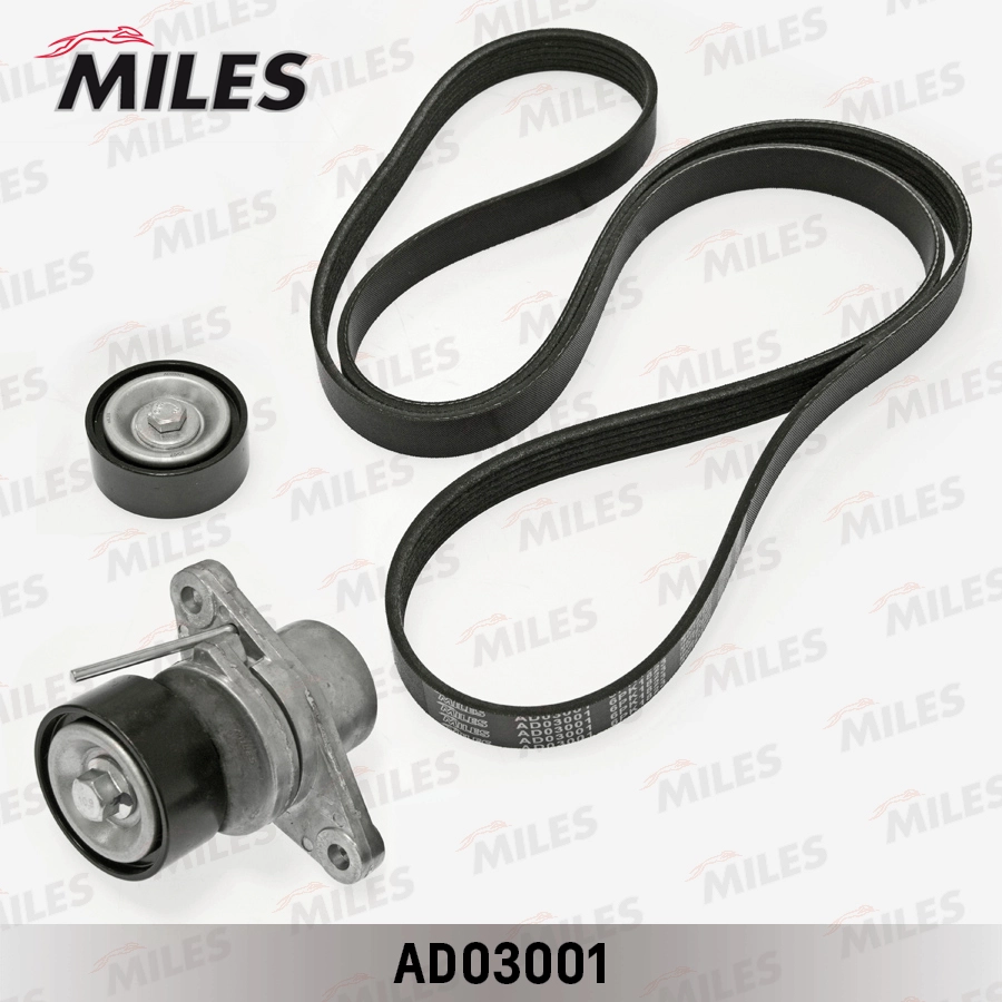 Поликлиновой ременный комплект MILES AD03001