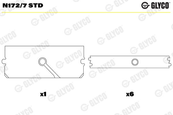 Подшипник распредвала GLYCO N172/7 STD
