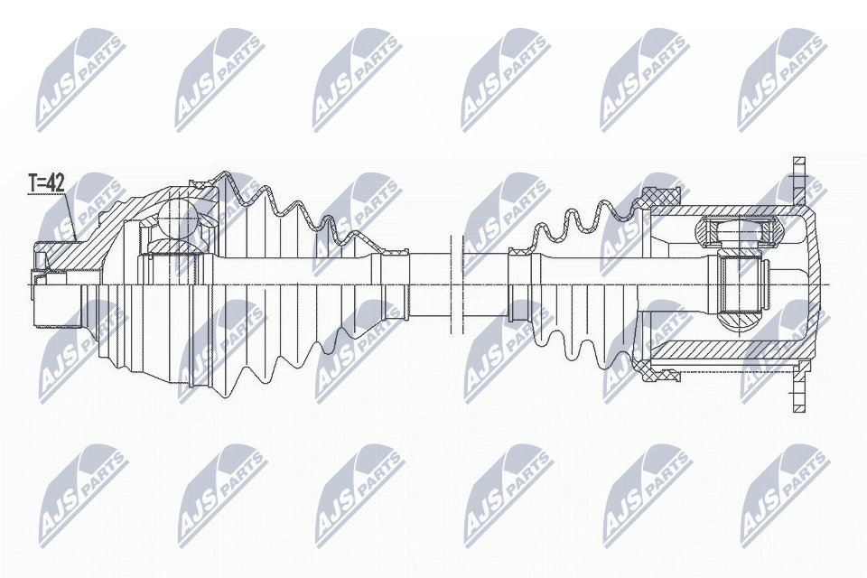 Приводной вал NTY NPW-AU-027