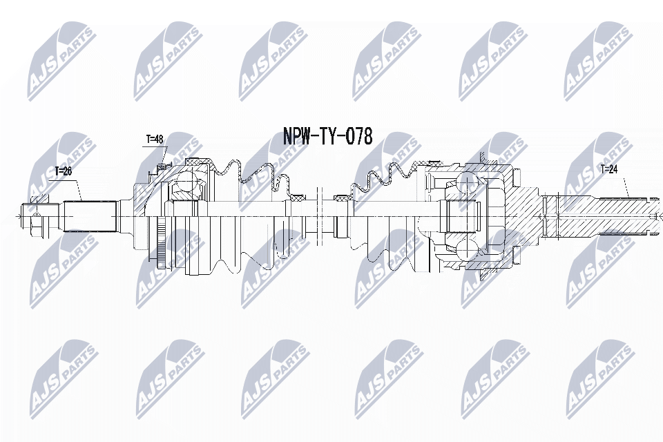 Приводной вал NTY NPW-TY-078