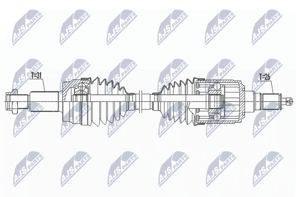 Приводной вал NTY NPW-LR-027