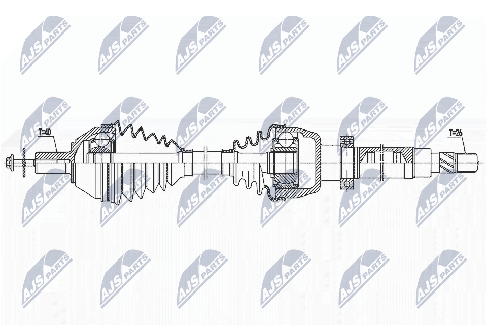 Приводной вал NTY NPW-FR-157