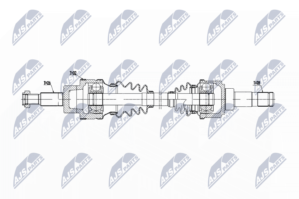 Приводной вал NTY NPW-JG-006