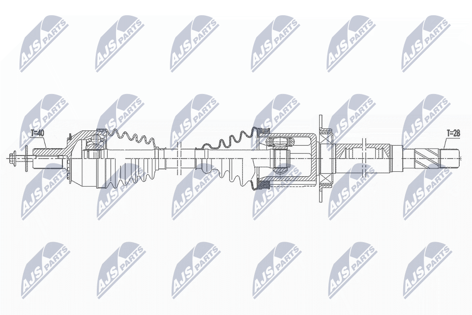 Приводной вал NTY NPW-VV-145