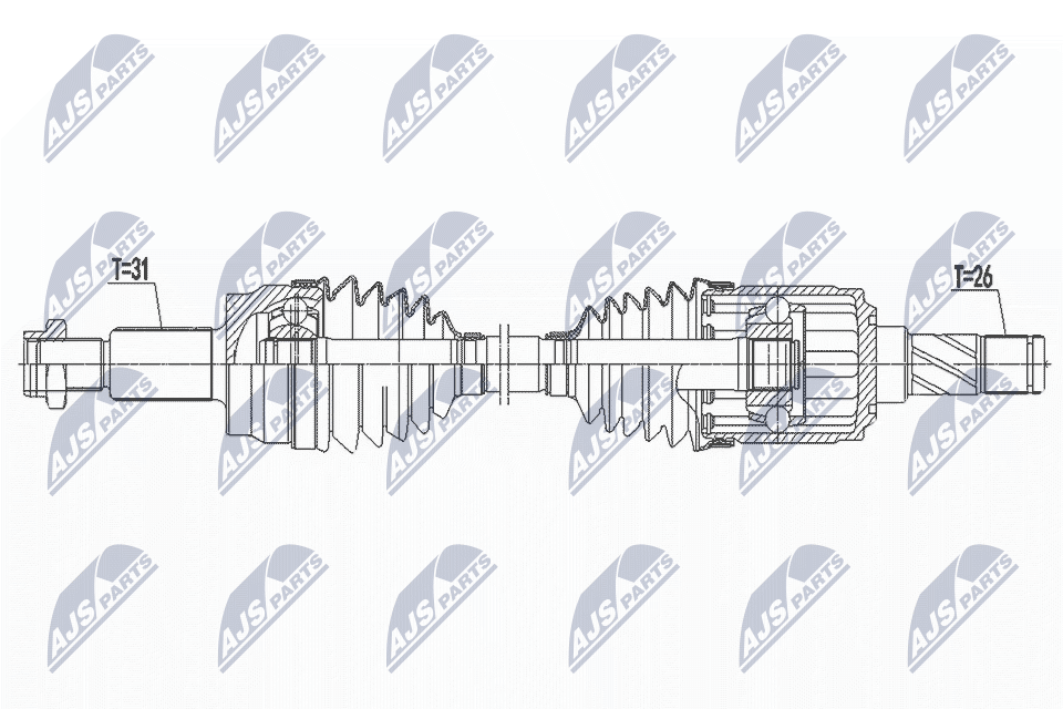 Приводной вал NTY NPW-LR-025