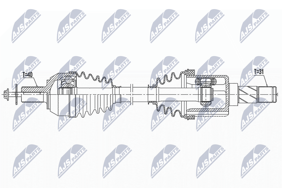 Приводной вал NTY NPW-VV-146