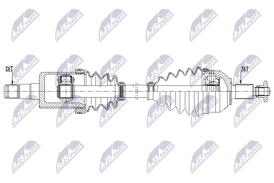 Приводной вал NTY NPW-VW-210