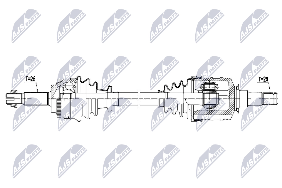 Приводной вал NTY NPW-TY-190