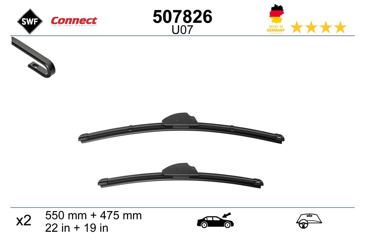 Щетка стеклоочистителя connect made in germany SWF 507826
