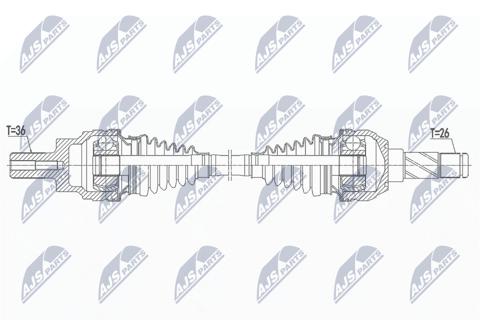 Приводной вал NTY NPW-VV-144