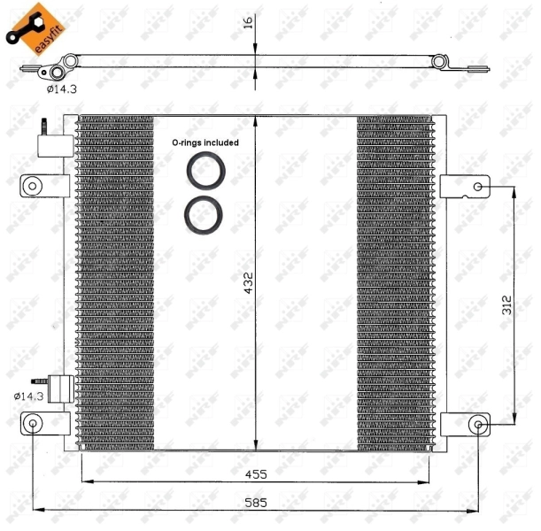 Конденсатор кондиционер easy fit NRF 35364