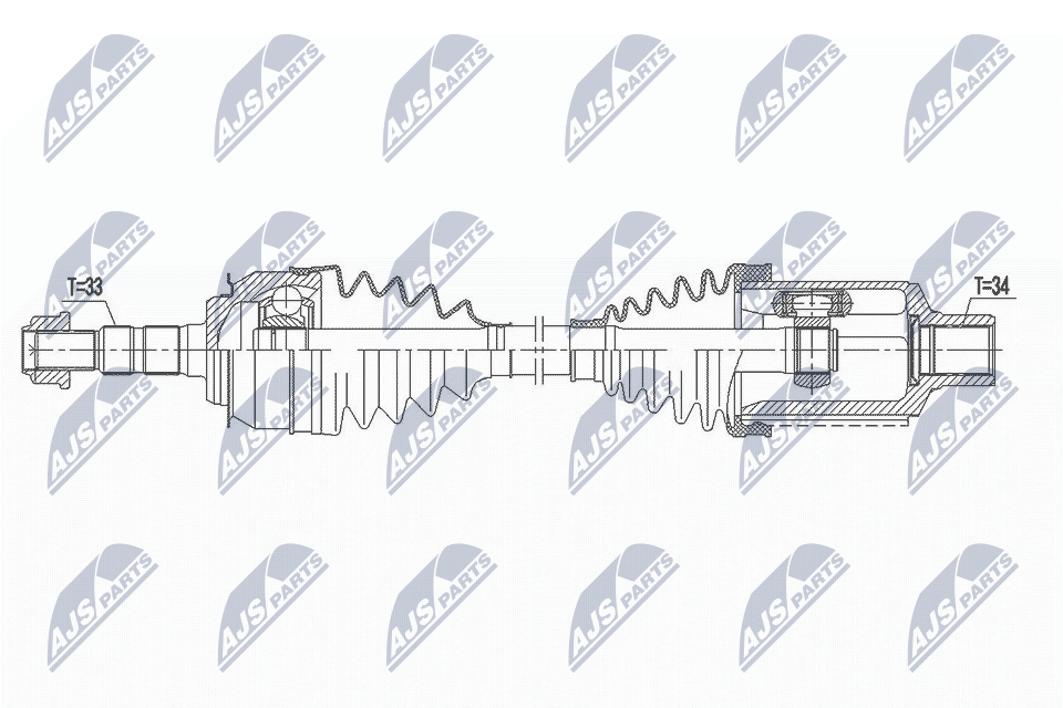 Приводной вал NTY NPW-DW-033