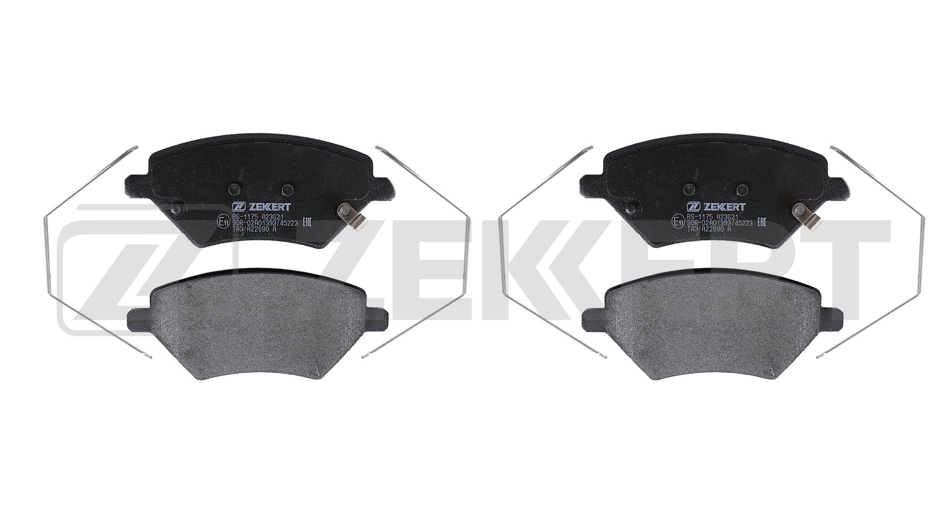Комплект тормозных колодок дисковый тормоз ZEKKERT BS1175