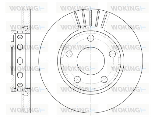 Диск тормозной WOKING D6835.10