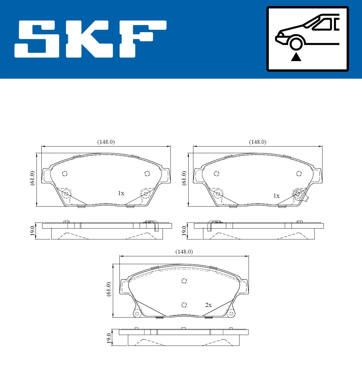 Тормозные колодки SKF VKBP 80057 A