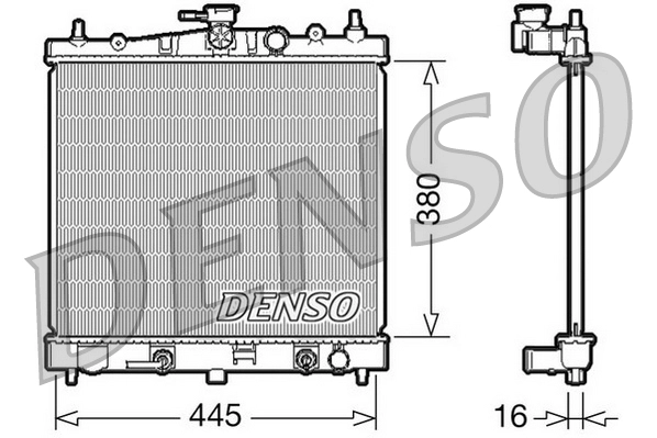 Радиатор системы охлаждения DENSO DRM46021