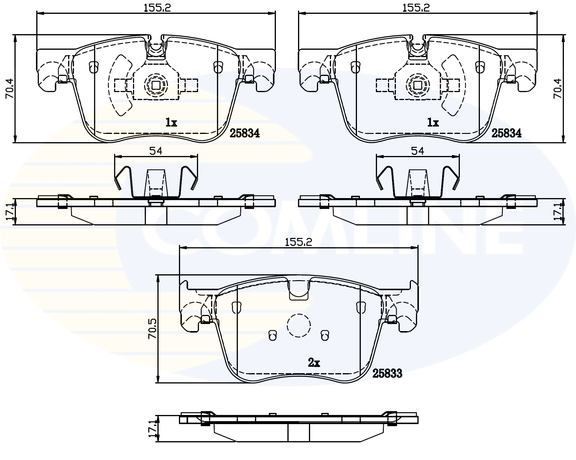 Колодки cit c4 13-/pgt 308 13- COMLINE CBP02250