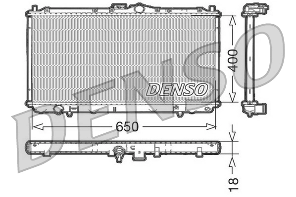 Радиатор охлаждающнй жидкости двс DENSO DRM45010