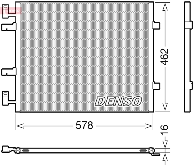 Denso dcn20041 радиатор кондиционера DENSO DCN20041