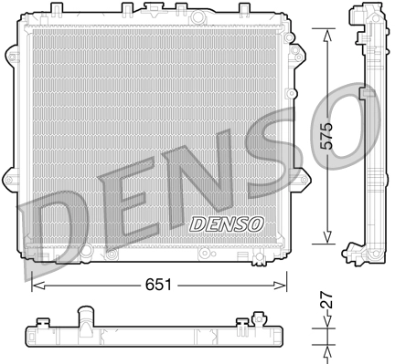 Радиатор 651x575 DENSO DRM50060