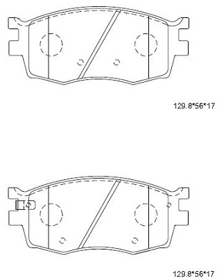 Колодки тормозные ASIMCO KD9738