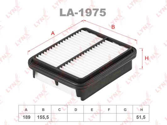 La-1975 фильтр воздушный lynxauto LYNXAUTO LA-1975