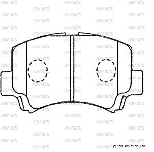 Дисковые тормозные колодки advics передние ADVICS SN860