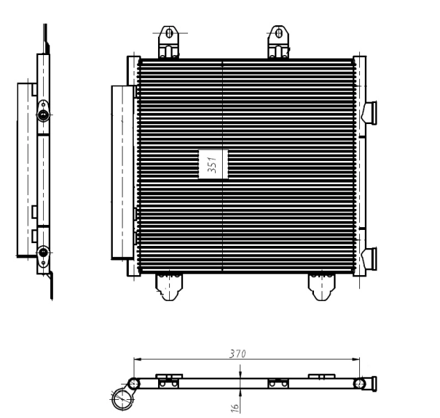Радиатор кондиционера NRF 350445