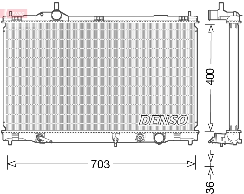 Радиатор охлаждения двигателя DENSO DRM50095