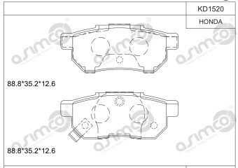 Kd1520 колодки тормозные дисковые kd1520 ASIMCO KD1520