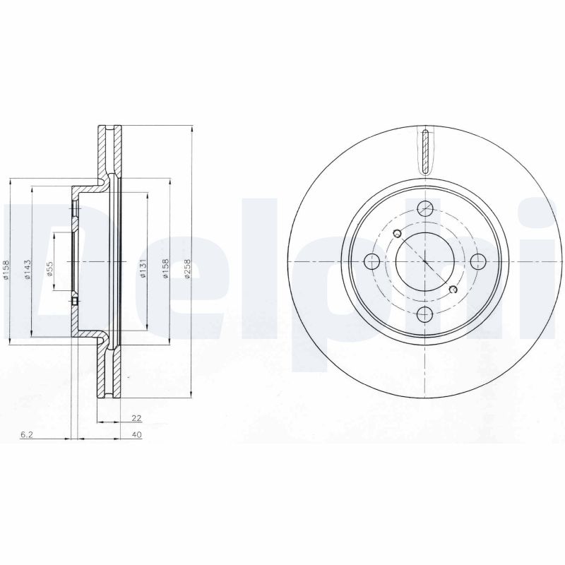 Диск тормозной DELPHI BG4116