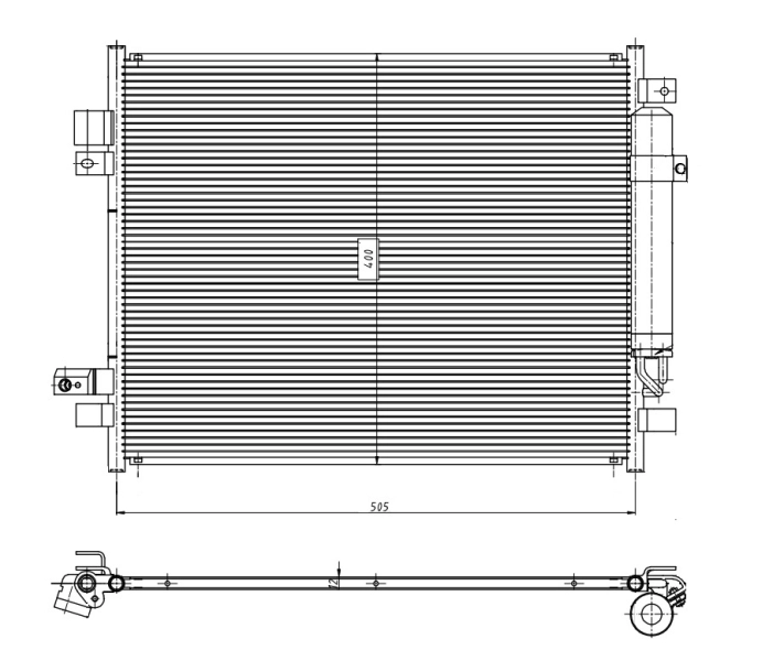 Радиатор кондиционера NRF 350418