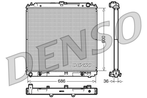 Радиатор охлаждающнй жидкости двс DENSO DRM46032