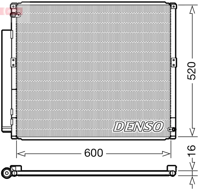Радиатор кондиционера (c осушителем) toyota land cruiser 90 land cruiser prado 3.0d 04.96-12.10 DENSO DCN50051