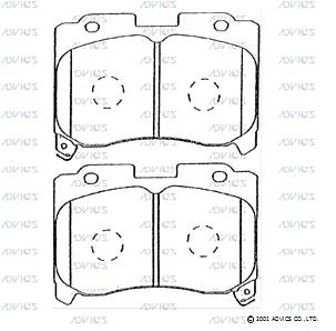 Дисковые тормозные колодки advics передние ADVICS SN290P