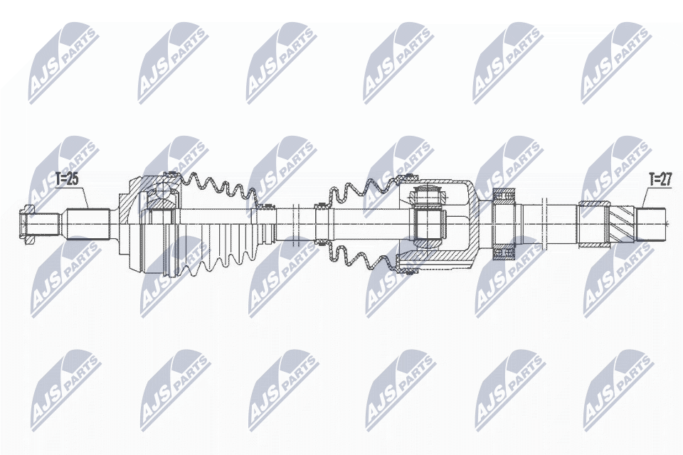 Полуось renault megane iv 1.2 tce130 1.6 tce160 15- /prawaatm/ NTY NPW-RE-167