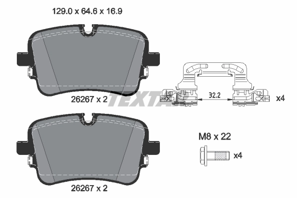 Тормозные колодки TEXTAR 2626701