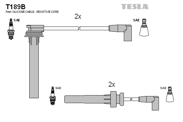Чероки провода высоковольтные 24l 2004 г. (tesla) TESLA T189B