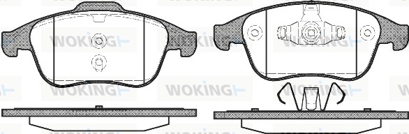 Колодки тормозные дисковые WOKING P12893.00
