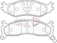 Комплект тормозных колодок дисковый тормоз anl braking ALLIED NIPPON ADB3792